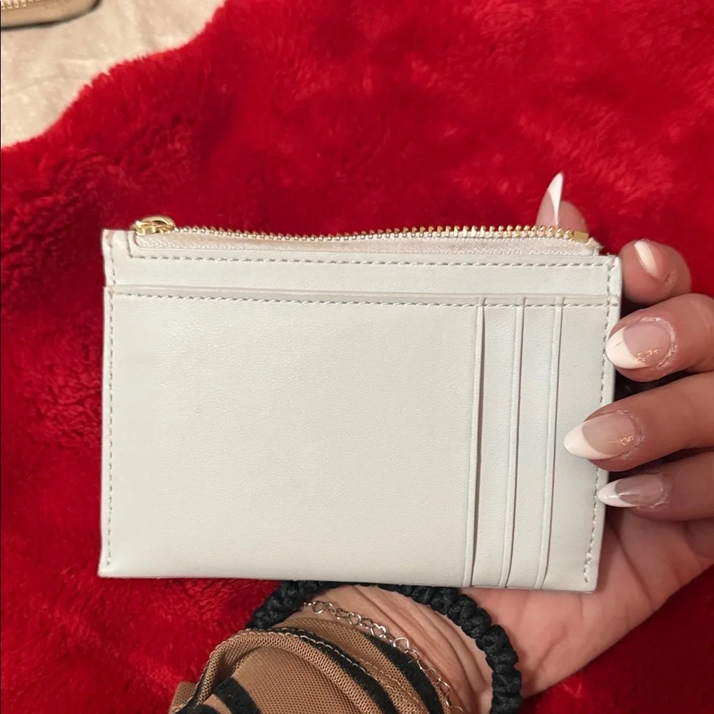 Kate Spade Quilted Cream Card Holder with Gold Accent - Picture 3 of 9